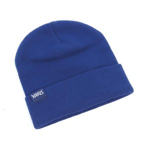 Gorro azul de punto y talla Toyota Yaris